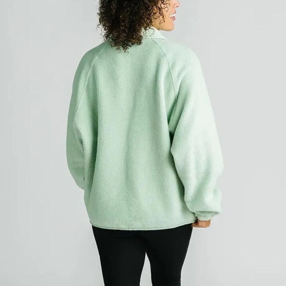 ZYIA Active Women's Heidi Fleece Jacket in Light Green Teal - Picture 2 of 9